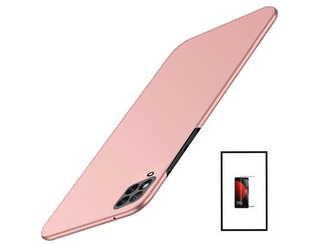 Kit Película de Cristal Templado GorilasGlass + Funda Rígida y Delgada para Samsung Galaxy M53 - Rosa