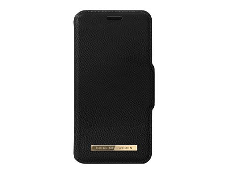 Funda Clapet para iPhone X y XS IDEAL OF SWEDEN Saffiano Negro Carcasa Magnética