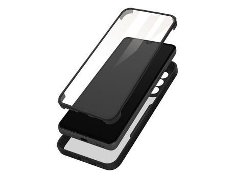 Funda para Samsung Galaxy A33 5G posterior plexiglás y frontal de polímero Negro