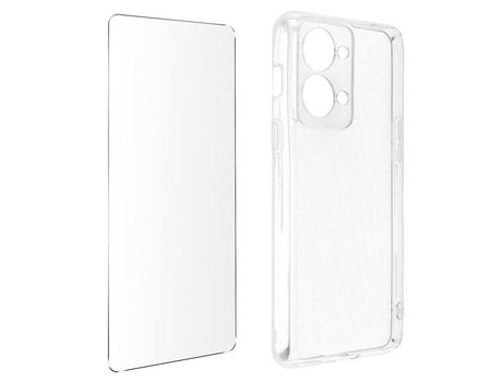 FundaOnePlus Nord 2T y G82 suave en silicona Cristal templado 9H transparente