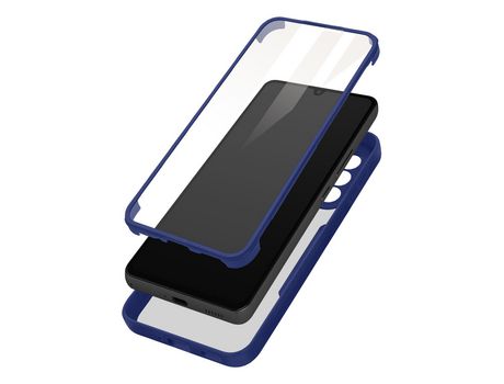 Funda para Samsung Galaxy A33 5G posterior plexiglás y frontal de polímero Azul