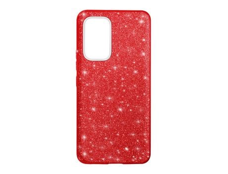 Carcasa purpurina con lámina semirrígida extraíble rojo para Samsung Galaxy A53 5G