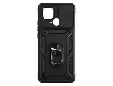 Funda para Xiaomi Redmi 10C cubierta para cámara, anillo soporte vídeo Negro