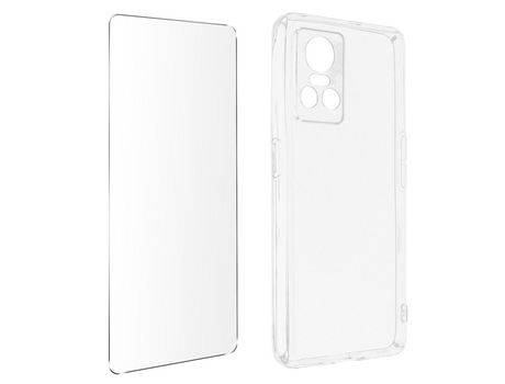 FundaRealme GT Neo 3 y G82 suave en silicona Cristal templado 9H transparente