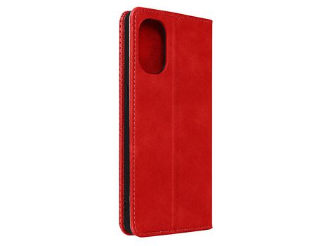 Oppo Reno 8 Lite 5G Funda de billetera con función de soporte de vídeo roja