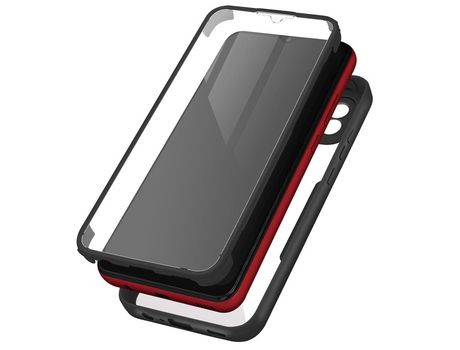 Funda para Samsung Galaxy A03 parte posterior plexiglás y frontal de polímero Negro