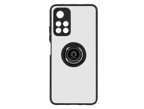 Funda para Xiaomi Poco M4 Pro 5G/Redmi Note 11S 5G con anillo metálico Soporte Negro