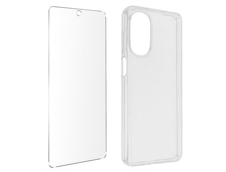 Funda Motorola Moto G52 y G82 suave en silicona Cristal templado 9H transparente