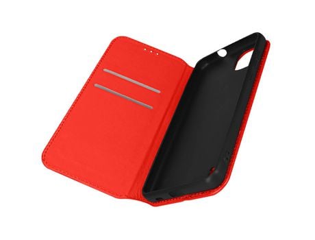 Funda con tarjetero y soporte para vídeo -Wiko Y82 roja