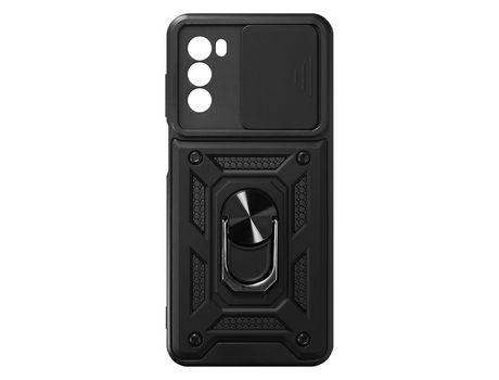 Funda Motorola Moto G52 y G82 cubierta para cámara, anillo soporte vídeo Negro