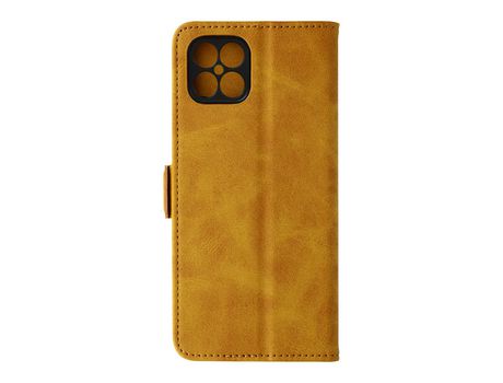 Funda de cartera para Honor X8 con doble función de lengüeta magnética, amarillo