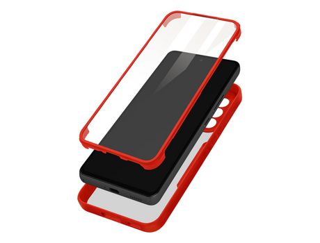 Funda para Samsung Galaxy A53 5G posterior plexiglás y frontal de polímero Rojo