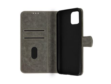 Funda para Samsung Galaxy A03 Tarjetero Soporte Vídeo Gris