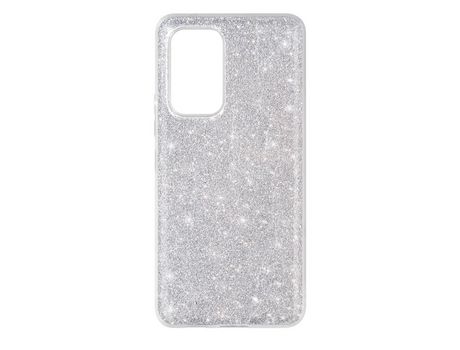 Funda para Samsung Galaxy A53 5G Purpurina Extraíble Silicona Semirrígida Plateado