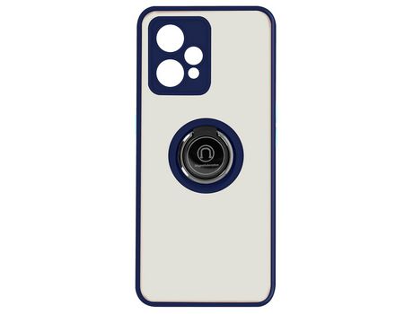 Funda bimaterial para Realme 9 Pro Plus/9 4G con anillo metálico soporte – Azul