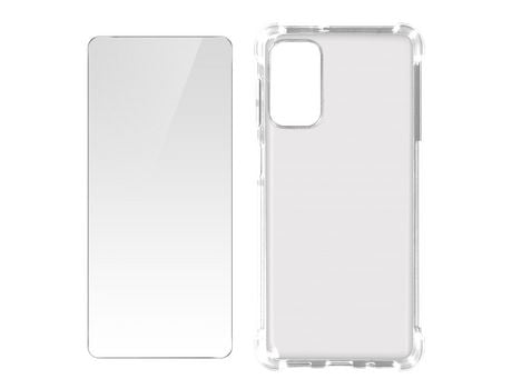 Pack Protección para Samsung Galaxy M52 5G Funda Flexible + Cristal Templado