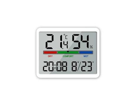 Reloj despertador electrónico KLACK, Temperatura y humedad, Magnético multifunción, pantalla LCD grande, con termómetro Digital