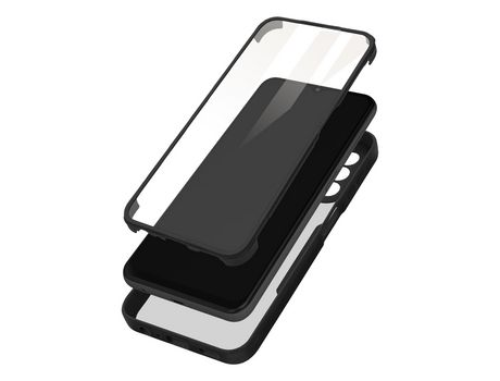 Funda para Samsung Galaxy A13 4G posterior plexiglás y frontal de polímero Negro