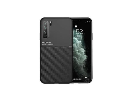 Funda Trasera Magnética Anti Choque para Huawei P40 Lite 5G - Negro