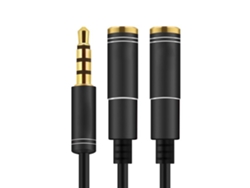 Cable Divisor De Audio De 3,5 Mm Macho A 2 Hembras Con Extensión Auxiliar, Compatible Con Teléfonos Móviles Y Ordenadores.