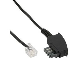 Cable Telefónico INLINE 18801B (1m - Negro)