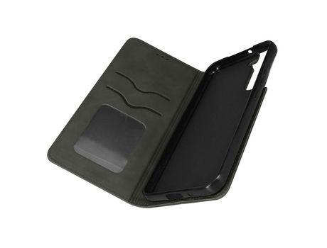 Funda para Samsung Galaxy S22 Plus Tarjetero Soporte Vídeo Magnético Gris