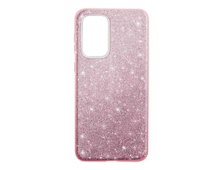 Carcasa purpurina con lámina semirrígida extraíble rosa para Samsung Galaxy A33 5G