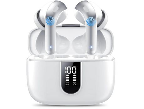 Auriculares Inalámbricos Horas Reproducción Refuerzo Graves CHRONUS Bluetooth Blanco