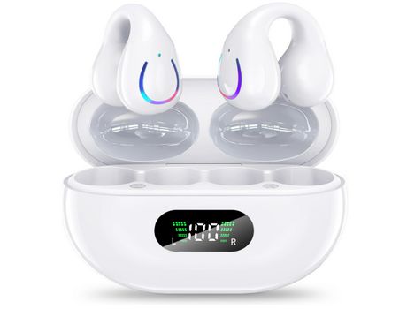 Auriculares Inalámbricos Micrófonos Hd Carga Pantalla Led Agua CHRONUS Bluetooth Blanco