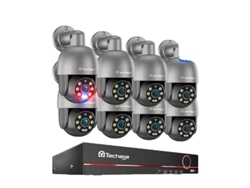Sistema de cámaras de seguridad IP PoE de 8 canales, detección humana inteligente, audio bidireccional, sin conexión, NVR de 8 canales, 8 cámaras de 5 MP OEM