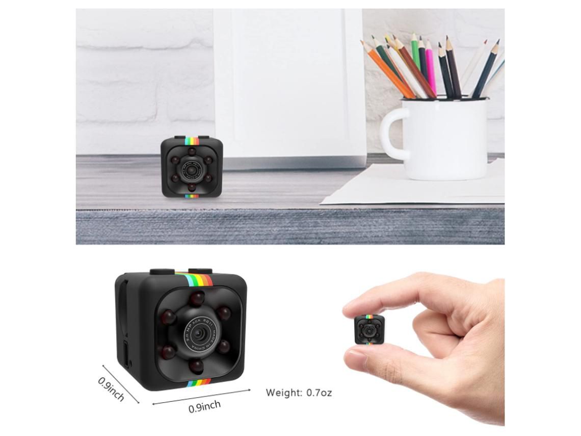 Cámara espía cámara inalámbrica cámara niñera pequeña portátil HD 1080P con cámara de detección de movimiento para seguridad interior al aire libre rojo YIZHOOD