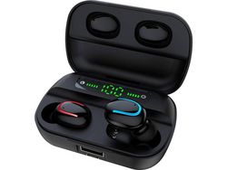 Auriculares inalámbricos: auriculares Bluetooth con estuche de carga, auriculares estéreo 3D Bluetooth 5.0, micrófono incorporado, IPX5 a pr YIZHOOD