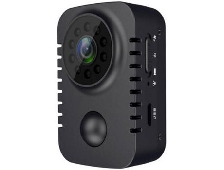 Mini cámara 1080P Cámara deportiva de ultra alta definición Gran angular 8 horas de vídeo continuo Manual Visión nocturna automáticaNegro YIZHOOD...