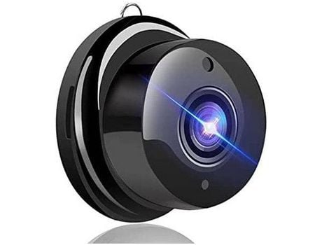 Mini cámara inalámbrica Wifi V380 cámara inteligente de visión nocturna 1080P negra YIZHOOD