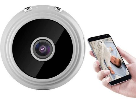Mini cámara espía Wi-Fi Cámara oculta Mini cámara inalámbrica HD 1081P Cámara de seguridad para el hogar con alarma de detección de movimiento y vi...