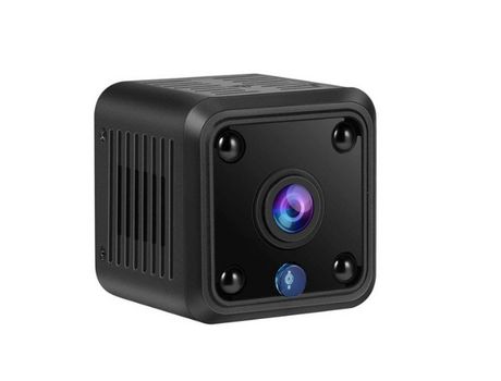Mini cámara inalámbrica de vídeo para niñera, cámara de seguridad con visión nocturna y detección de movimiento, batería integrada, monitor de apli...