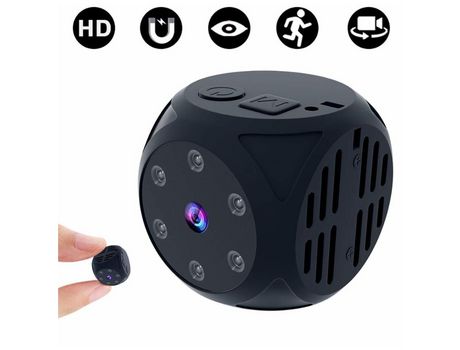 Mini cámara espía oculta Full HD 1080P, niñera doméstica inalámbrica oculta portátil con detección de movimiento y seguridad de visión nocturna neg...