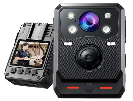 Nueva cámara corporal B20 128Gb Cámara corporal portátil Full 1080P Tarjeta SD extraíble hasta 128Gb Admite visión nocturna y rojo/azul negro YIZHO...