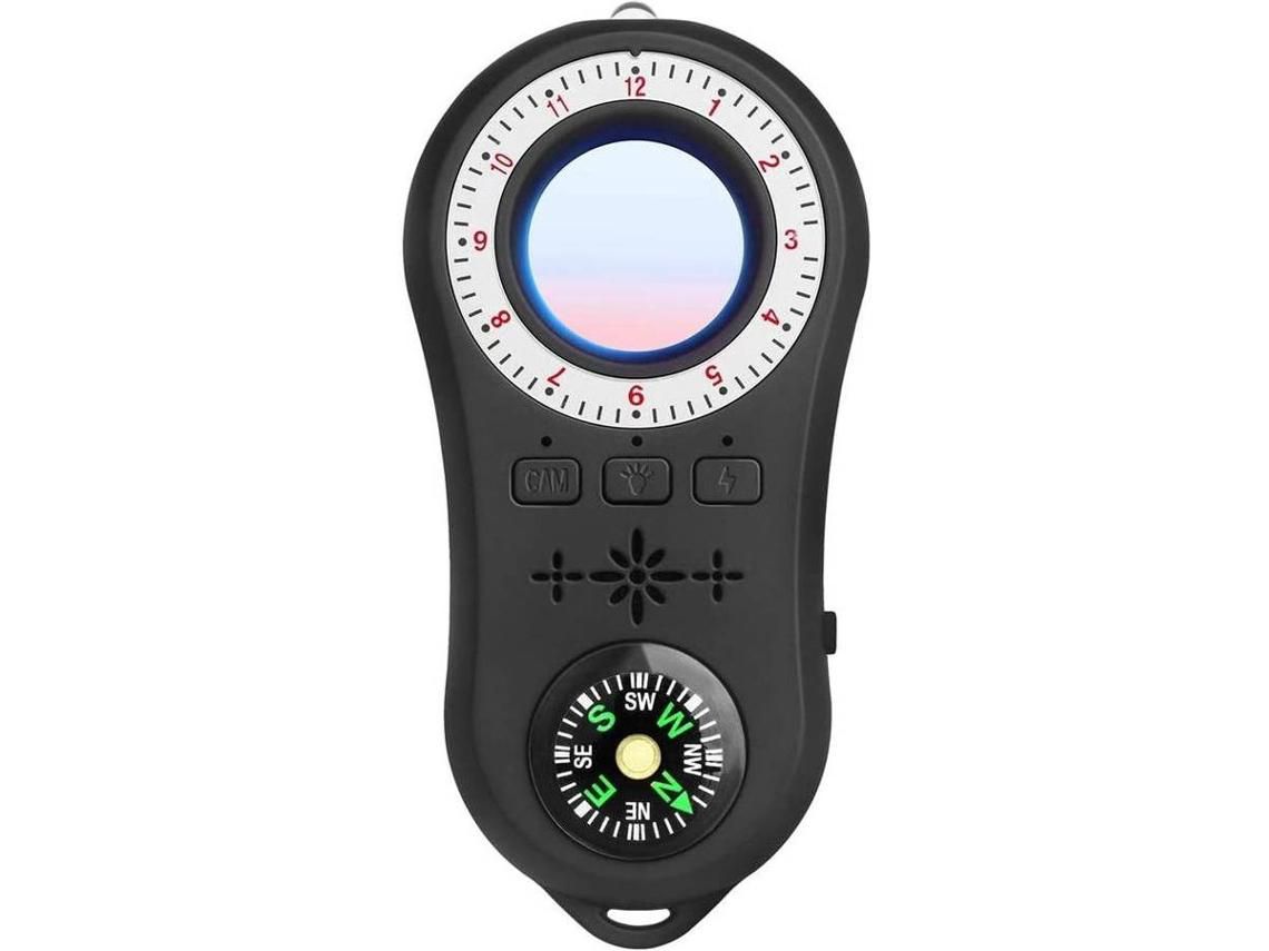 Detector de cámara oculta antiespía, Detector de errores de cámara oculta inalámbrica, Lente láser GSM, Detector de radio, Escáner inalámbrico Negro YIZHOOD