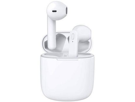 Auriculares inalámbricos Bluetooth Ipx7 Auriculares impermeables con cancelación de ruido y micrófono para trabajo y entrenamiento, color blanco YI...