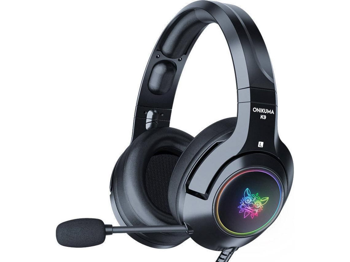 Auriculares para juegos con micrófono e iluminación LED RGB para PS4, Xbox One, computadora portátil, computadora, Mac, jack de 3,5 mm, soni YIZHOOD