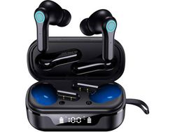 Auricular Bluetooth, Auriculares inalámbricos Bluetooth 5.1 con Mini Box (30 g) Auriculares estéreo Bluetooth TWS Duración de la batería 30 YIZHOOD