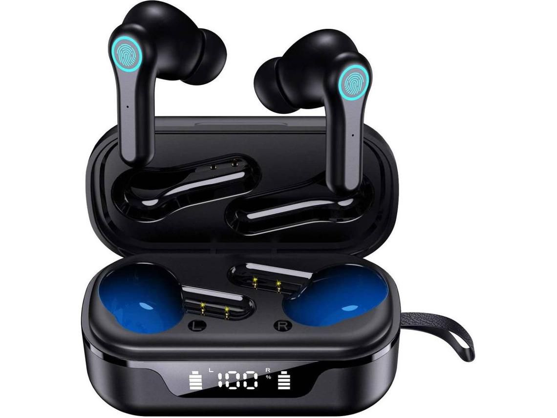 Auricular Bluetooth, Auriculares inalámbricos Bluetooth 5.1 con Mini Box (30 g) Auriculares estéreo Bluetooth TWS Duración de la batería 30 YIZHOOD