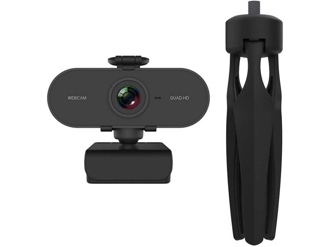 YIZHOOD Webcam 2K Full HD Cámara web con micrófono USB tapón cámara web cámara de vídeo para computadora PC Mac computadora mini cámara negro YIZHOOD