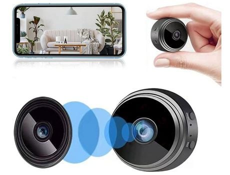 Mini cámara inalámbrica Wifi cámaras HD 1080P cámaras de seguridad para el hogar bebé niñera cámara encubierta aplicación de teléfono móvil negro Y...