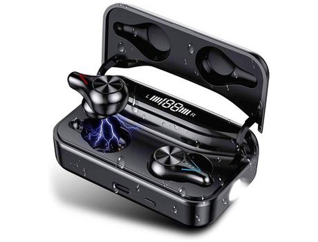 Auriculares Bluetooth, Auriculares Bluetooth 5 Auriculares estéreo inalámbricos, IPX7 Auriculares deportivos inalámbricos Sonido estéreo 3D YIZHOOD...