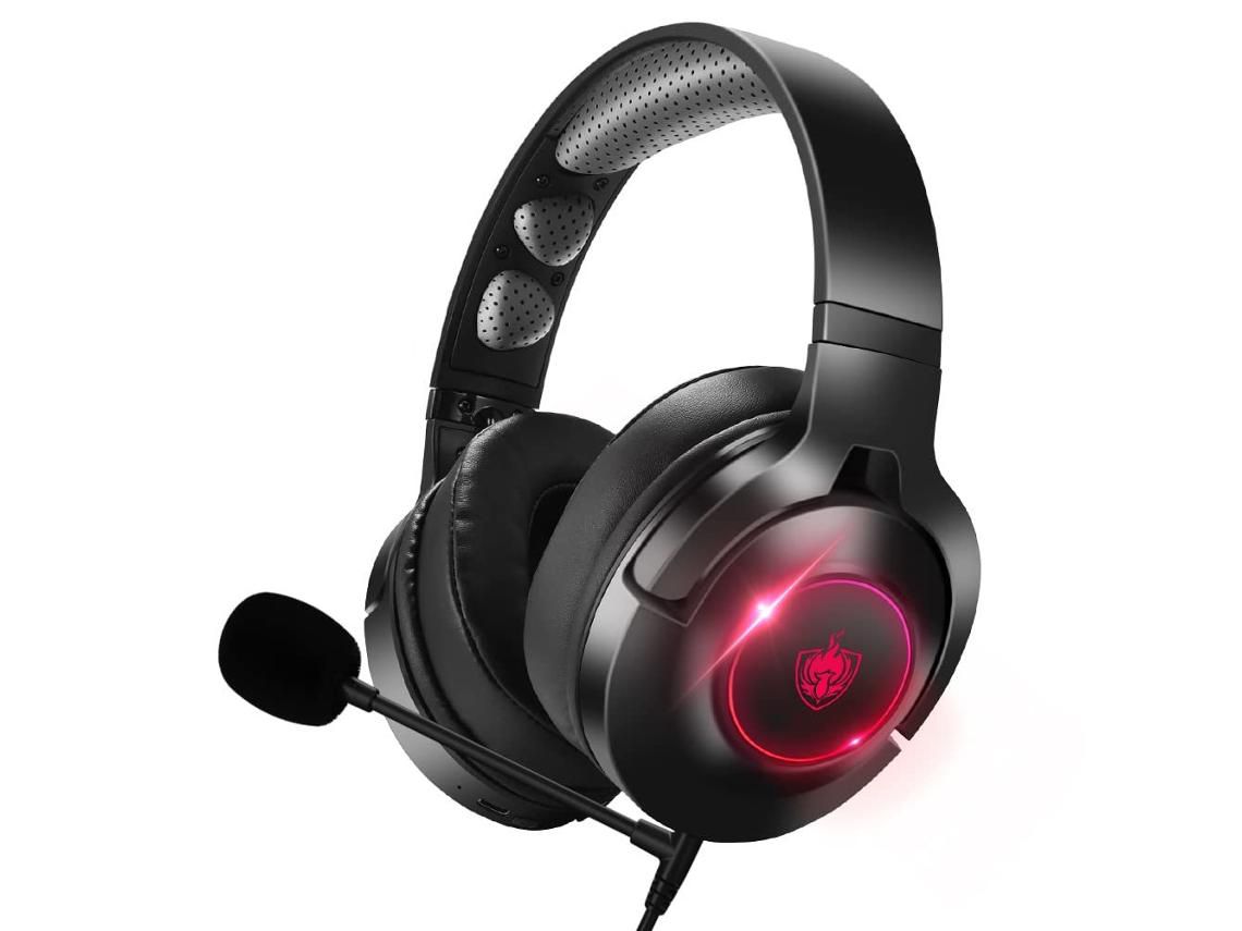 Auriculares inalámbricos para juegos para Ps4 con micrófono desmontable con cancelación de ruido, auriculares inalámbricos con sonido envolvente de graves 7,1 YIZHOOD