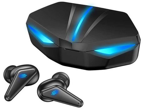 Auriculares inalámbricos para juegos Latencia ultrabaja Micrófono incorporado Auriculares Bluetooth para jugadores móviles de PC Negro YIZHOOD