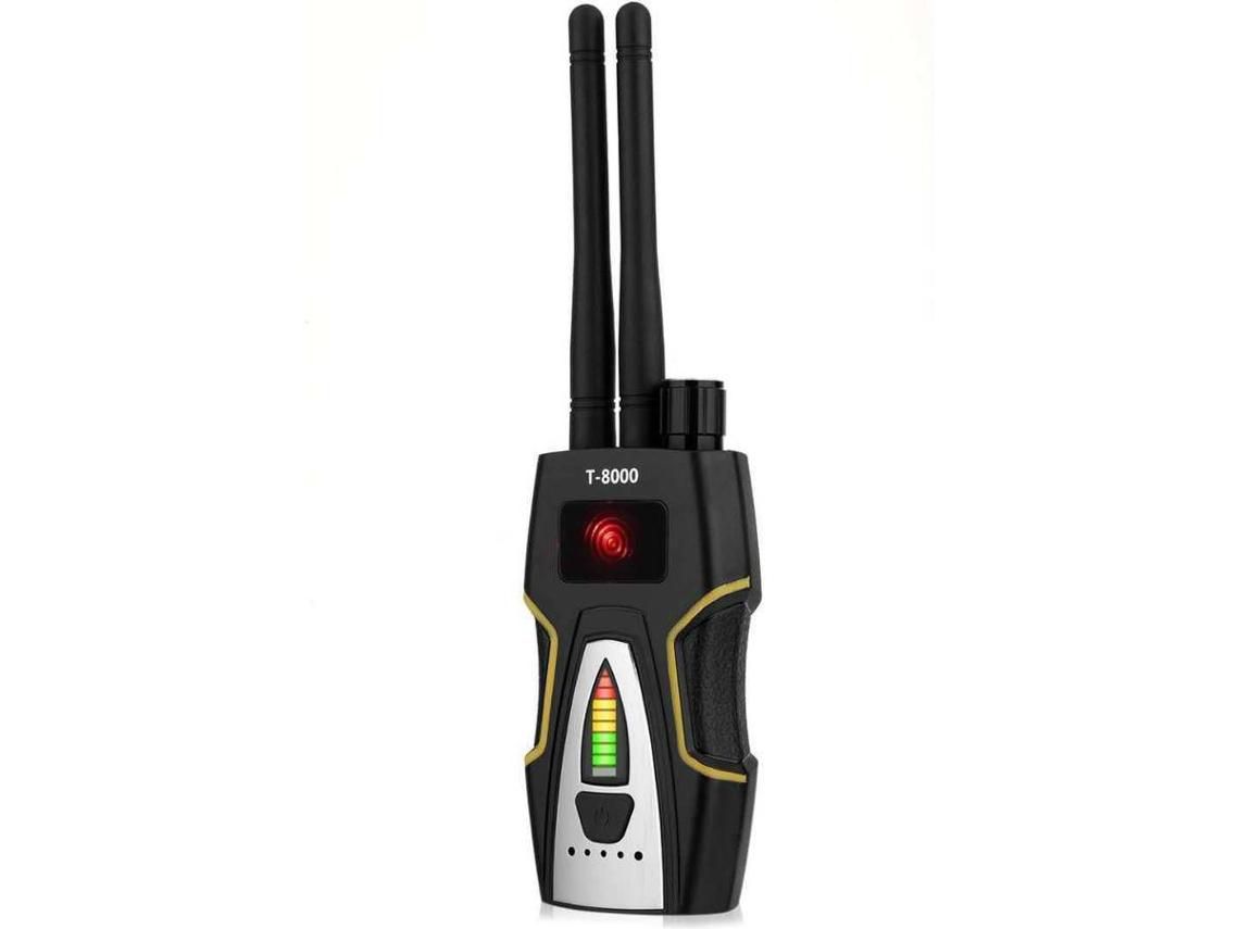 Detector de señal Detector antiespía T-8000 Rastreador de señal inalámbrico Audio Gps Tracer Finder Alarma de señal inalámbrica,Negro YIZHOOD