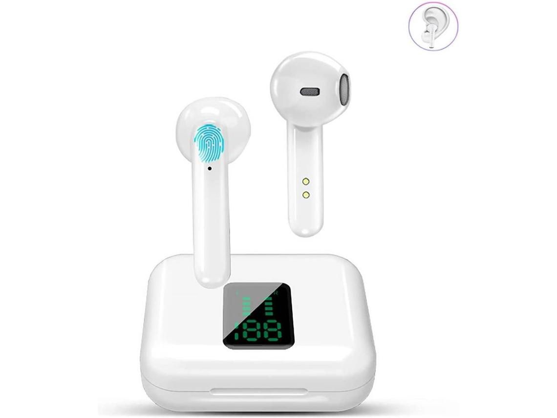 Auricular Bluetooth, Reproducción continua de 8 h, Auriculares inalámbricos Bluetooth estéreo de graves profundos Hi-FI, Mini caja de auricu YIZHOOD